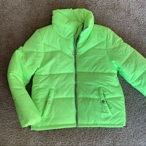 Neon Green Puffer Jacket!